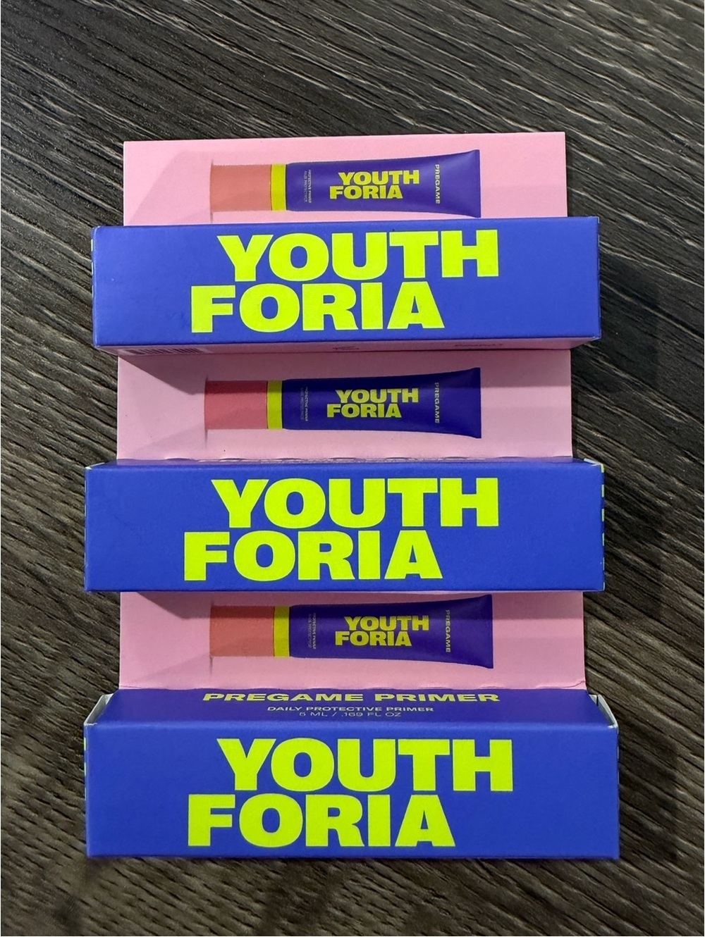3 x Youth Foria Pregame Primer 5 ml Minis New in Box